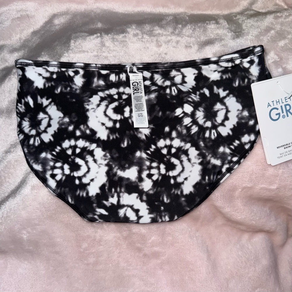ATHLETA GIRL Bikini Bottoms Size L/12 Reversible Camouflage Tie Dye Swim New - Picture 6 of 8